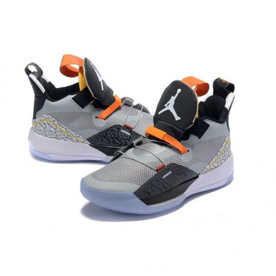 Sklad Nike Air Jordan 33 Air Jordan 33 Elephant Print Panske ierne Siva Oran ove